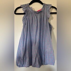 VGUC Lilly Pulitzer Kristen Ruffle Chambray Top - Large